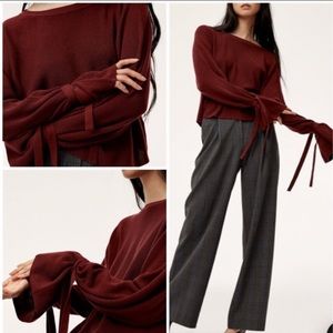 Aritzia Wilfred Emmy Sweater - red rust